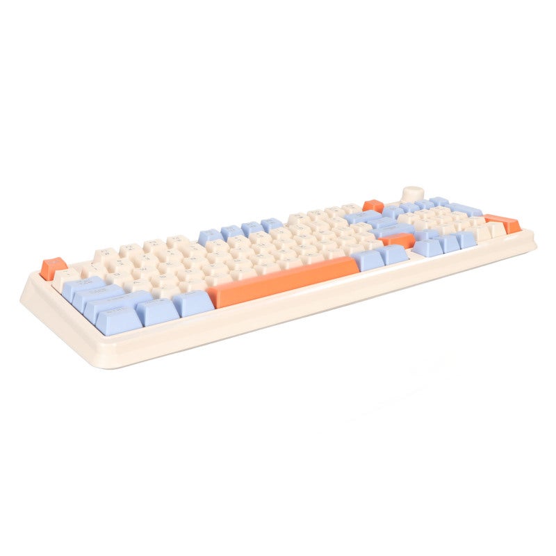 XUNFOX Gaming Keyboard 94 Keys Compact Layout Immersive Mixed Color Backlighting - Enhanced Mechanical Feel Wired Computer Keyboard for Office Notebook - Image 3