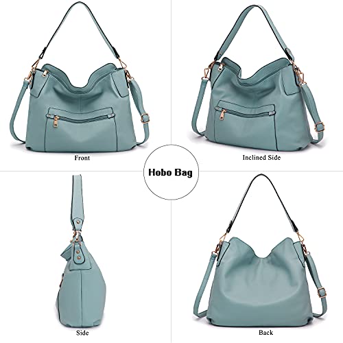 Idesort Large Crossbody Bags Ladies Shoulder Handbags Purse and Wallet Set for Women Totes Hobo Purses SkyBlue - Image 4