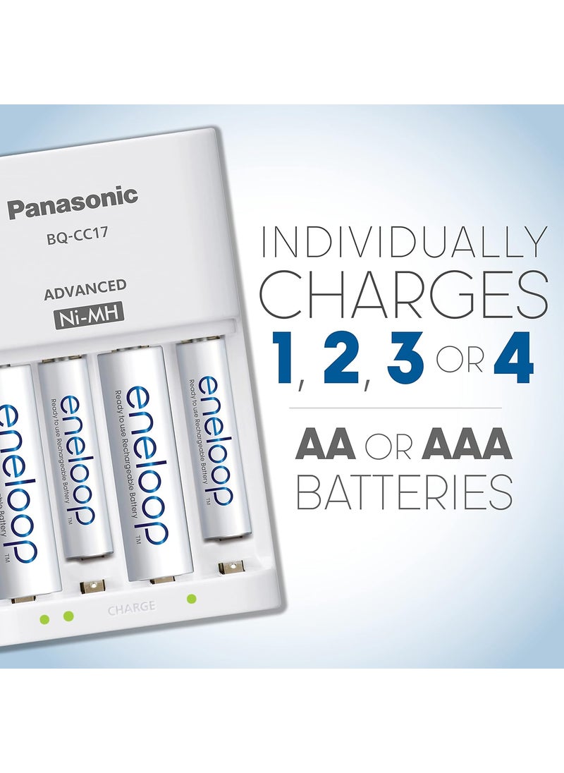 eneloop Panasonic KJ17MCC82A eneloop Power Pack 8AA 2AAA 2 C Adapters 2 D Adapters Advanced Individual Battery Charger and Plastic Storage Case  - Image 4