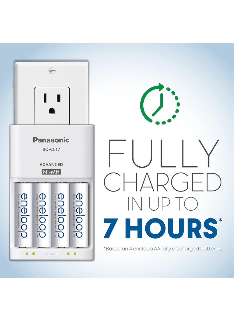 eneloop Panasonic KJ17MCC82A eneloop Power Pack 8AA 2AAA 2 C Adapters 2 D Adapters Advanced Individual Battery Charger and Plastic Storage Case  - Image 5