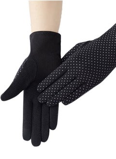 SFMW Pair Women Sun Protective UV Protection Summer Sunblock Touchscreen Gloves for Driving Riding  - Image 1