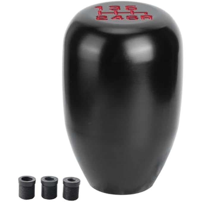 rayihni Universal Manual 6 Speed Gear Shift Knob Black Car Shifter Head Modification Replacement Gear Knob - Image 1