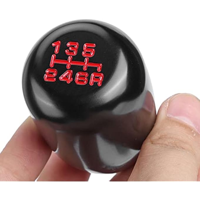 rayihni Universal Manual 6 Speed Gear Shift Knob Black Car Shifter Head Modification Replacement Gear Knob - Image 5