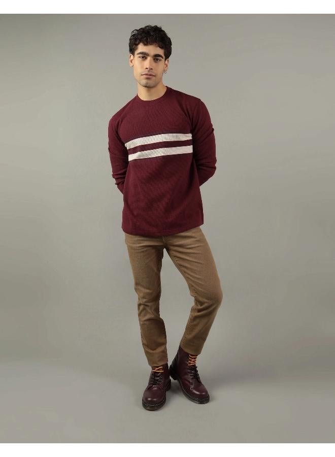 American Eagle AE Long-Sleeve Striped Thermal T-Shirt  - Image 1