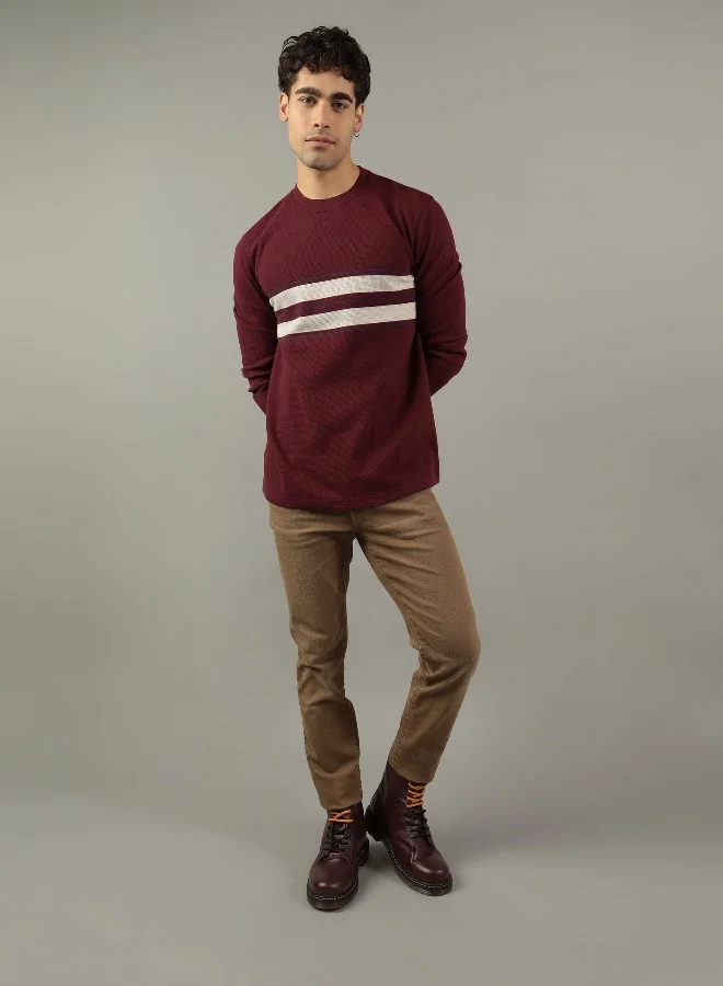 American Eagle AE Long-Sleeve Striped Thermal T-Shirt