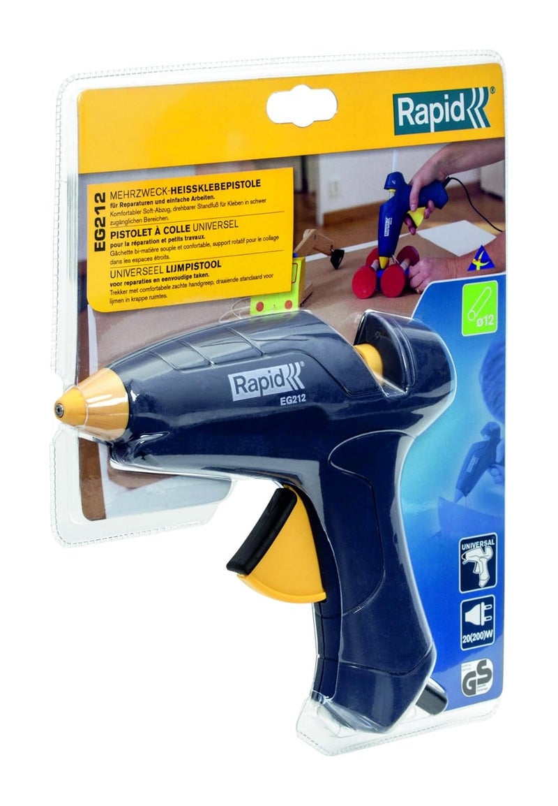 RAPID EG212 Glue Gun for Decoration and Light Repair Jobs with Silicone Nozzle Protection 20W for 12mm Glue Sticks - Image 3