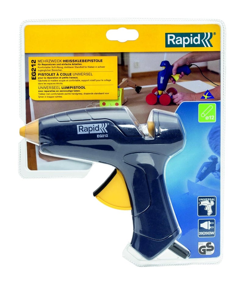 RAPID EG212 Glue Gun for Decoration and Light Repair Jobs with Silicone Nozzle Protection 20W for 12mm Glue Sticks - Image 2