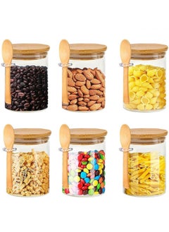 6-Pack 550 ml (19.36 oz) Glass Jars With Aitight Wooden Lids and Spoon,Spice Jars Overnight Oats Jars Breakfast Jars Sugar Salt Coffee Tea Candy Cookies Jars, Kitchen Storage - pzsku/ZBE59B6258F2E0B3A74DBZ/45/_/1730188451/bea99329-6751-40f0-817e-b2e7bc218154