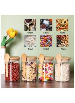 6-Pack 550 ml (19.36 oz) Glass Jars With Aitight Wooden Lids and Spoon,Spice Jars Overnight Oats Jars Breakfast Jars Sugar Salt Coffee Tea Candy Cookies Jars, Kitchen Storage - pzsku/ZBE59B6258F2E0B3A74DBZ/45/_/1730188635/6ecfd57f-4820-4783-919f-4f8c455715ce