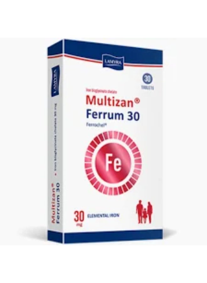 MULTIZAN FERRUM 30MG TAB 30'S