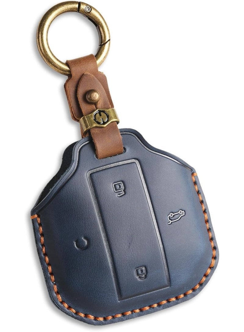 general Car Key Case Key Case Compatible with Jetour Freedom T1 T2 Traveler from 2025 Leather Key Case Key Cover Car Remote Control Key Fob 4 Buttons - Image 3