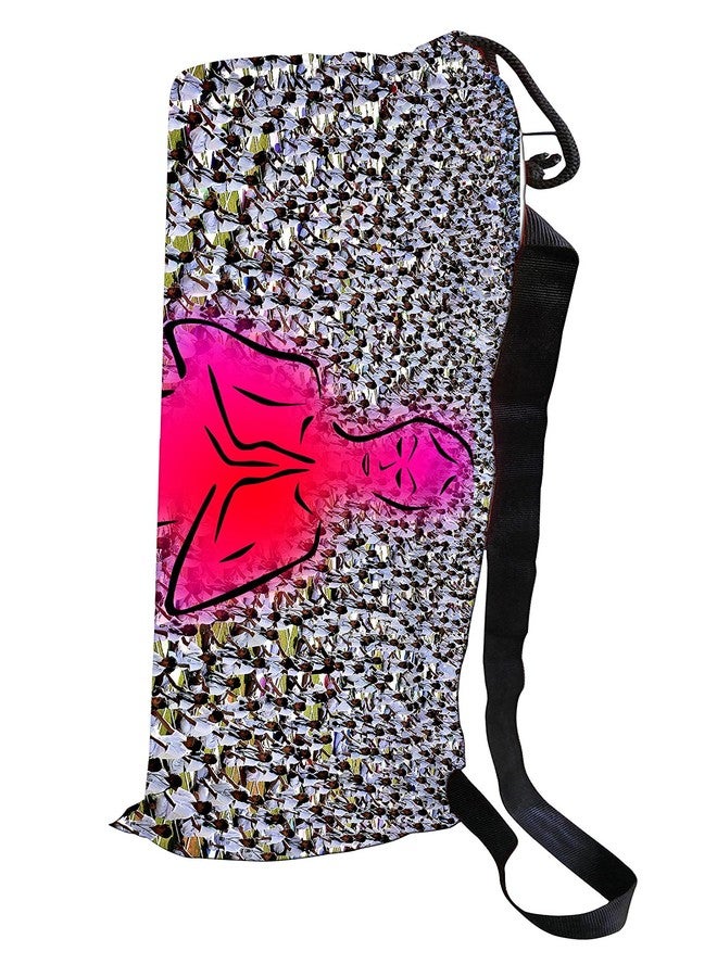 Active Elements Breathable Fabric & Printed Yoga mat Cover/Bag for 3 or 4 mm Standard Size. Yoga Cover Flat : 7 x 26 inch - Image 1