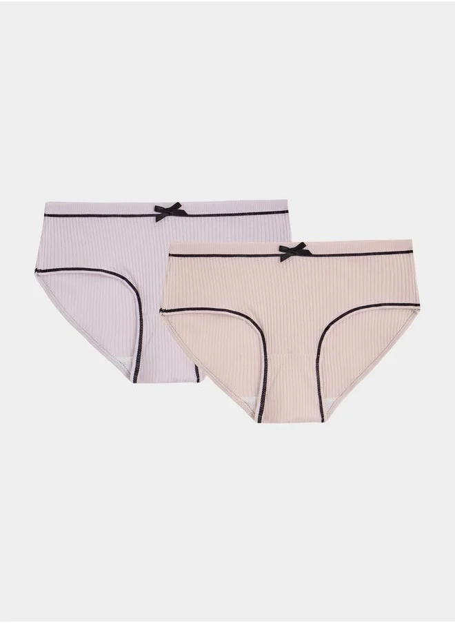 Styli Styli Set of 2 - Bow Print Briefs