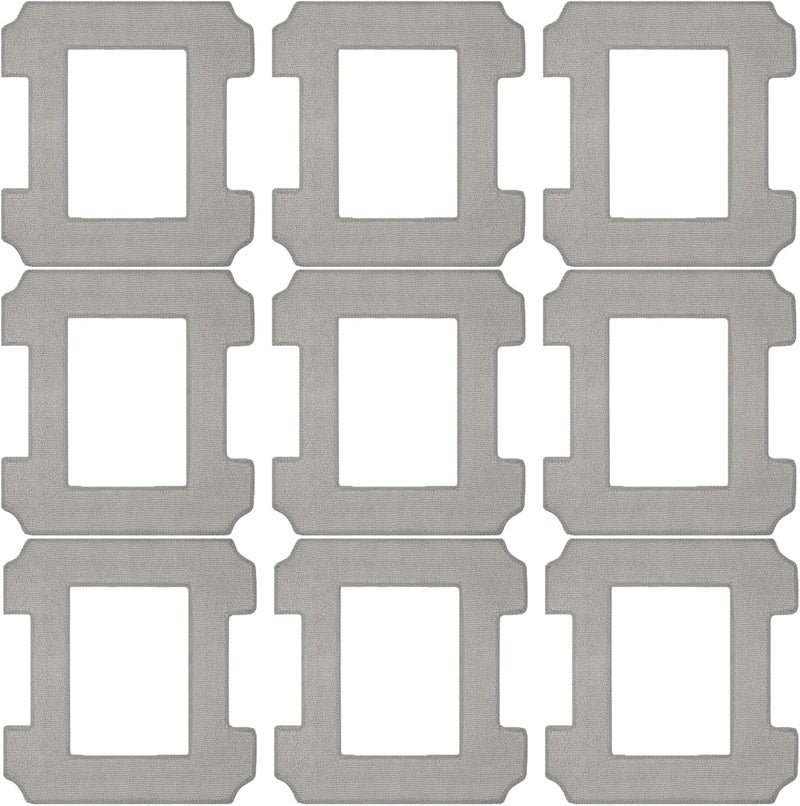 Winbot Replacement Cloths: 9 Gray Washable Reusable Robot Cleaning Cloths - Compatible With Winbot W1 W1 Pro W2 Omni Window Cleaning Robots for Window Maintenance and Robot Accessory Replacement - Image 1