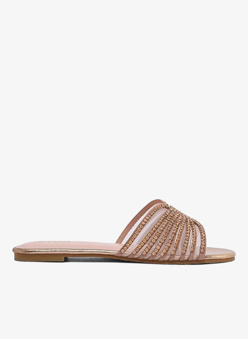 فايور Stylish Radiating-Jewel Mesh Slide MY 397
