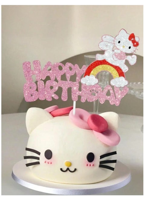 Happy Birthday Cake Toppers and Garnishes for Birthdays and Parties in Shiny Colors