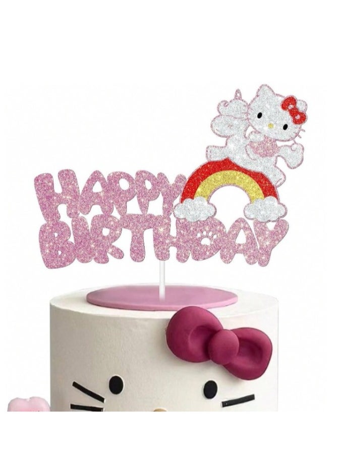 null - Happy Birthday Cake Toppers and Garnishes for Birthdays and Parties in Shiny Colors - Image 1