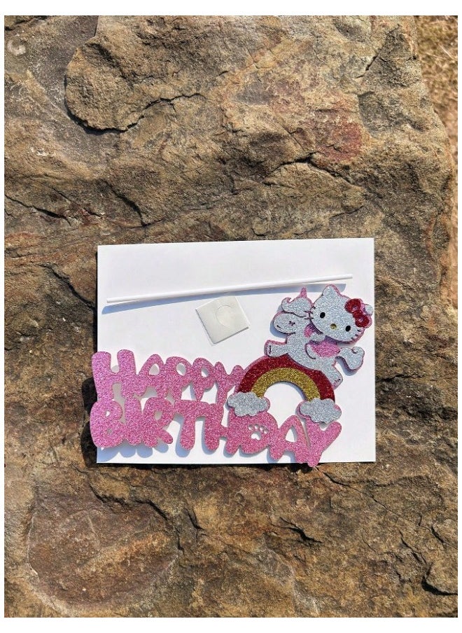 null - Happy Birthday Cake Toppers and Garnishes for Birthdays and Parties in Shiny Colors - Image 1