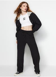 Black Wide Leg/Wide Leg Corduroy High Waist Knitted Sweatpants TWOAW24EA00027 - pzsku/ZBE59E2D79867851AE720Z/45/_/1730940018/c9cc235e-485f-4ca8-a745-840f062cc511