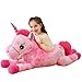 IKASA Giant Unicorn Stuffed Animal Plush Toys Licorne Soft Toy Large Cute Huge Big Size Jumbo Kawaii Fluffy Plushy Fat Oversized PlushieGifts for Kids Girls Pink 43 inches - Image 4