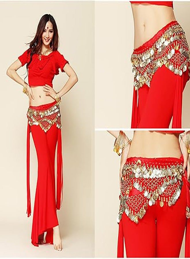 Belly dance belt (red and gold) - Image 2