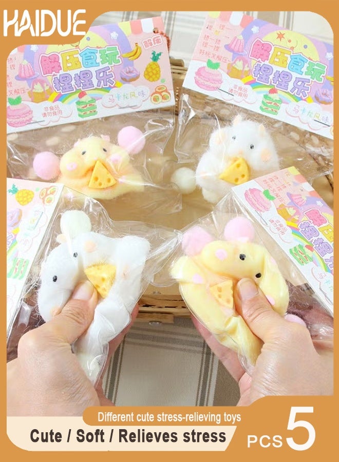 Haidue 5 Cute Squid Toys Designed with Hamsters and Random Color Cat Claws, A Heart Stopping and Adorable Toy to Reduce Stress - Image 1