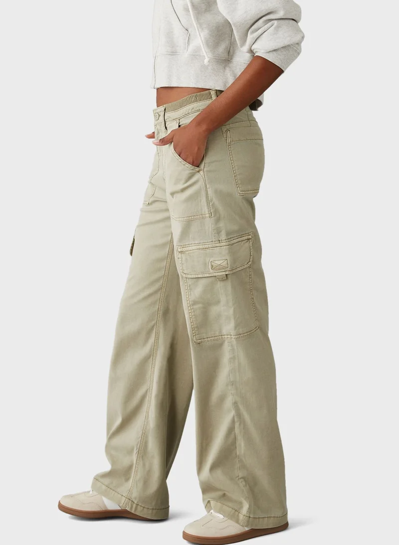 امريكان ايجل High Waist Wide Cargo Pants