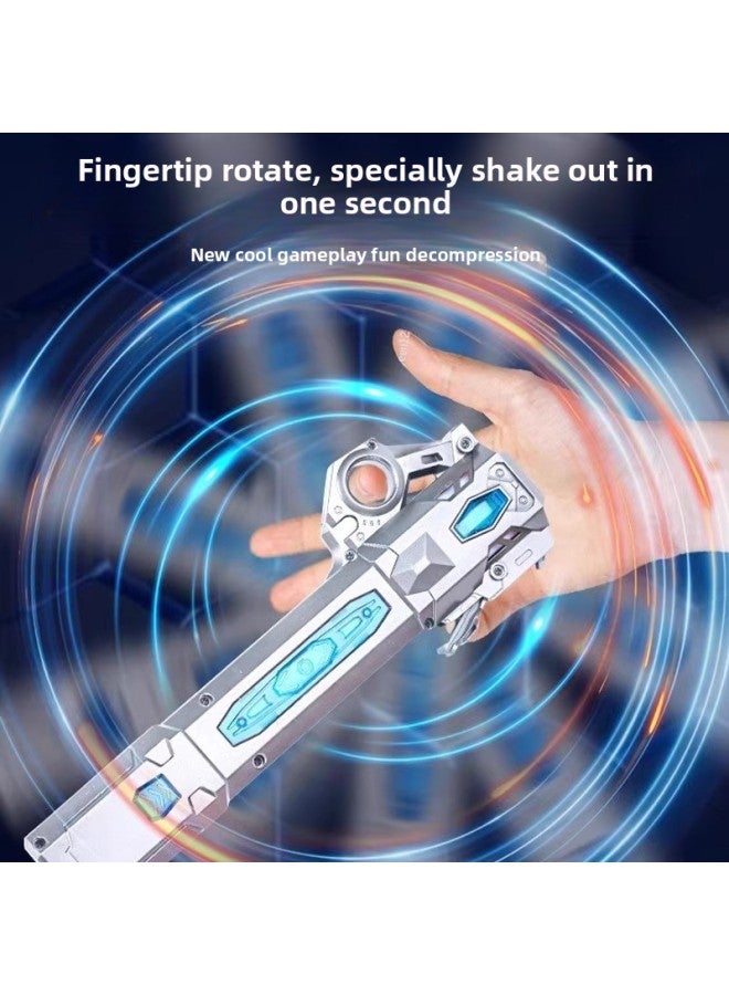 Loquat Cool Retractable Lightsaber Genuine Children's Toy Boy Luminous Sword Two-in-One Silver Light Stick Laser Sword Fluorescent-Color:Rose Gold - 1 Telescopic Sword (8 Colors Transformation + Free Type- - Image 3