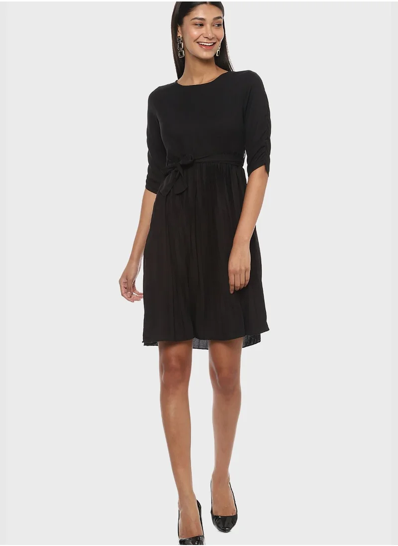 Campus Sutra Pleated Mini Dress
