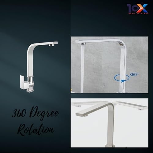 10X Brass Swan Neck Tap S7N-956 for Washbasin/Kitchen Table Mounted Chrome Plated… - Image 5