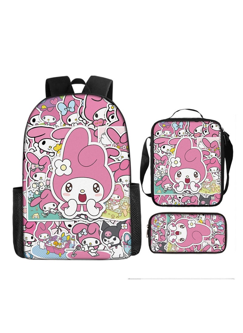 Generic - Cartoon anime backpack for primary and secondary school students, large capacity casual lightweight backpack, cartoon shoulder bag, pencil case, pencil case, and pencil case - Image 1