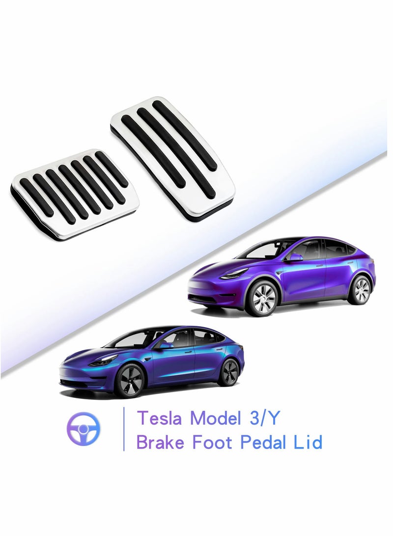 بدالات تسارع وكبح بديلة غير قابلة للانزلاق من سبائك الألومنيوم لطراز تسلا Model 3/Y لتعزيز الأمان وراحة القيادة - Image 4