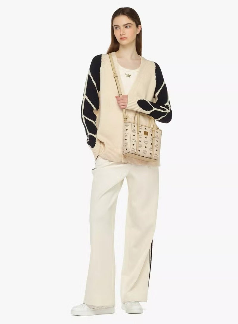 MCM TONI Mini handbag Diagonal tote bag（OFF-WHITE） - Image 4