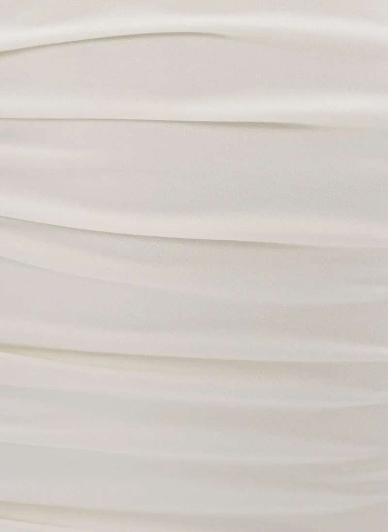 Lichi  Jersey mini dress with long sleeves and gathering at the side seam for Women | Best Price UAE