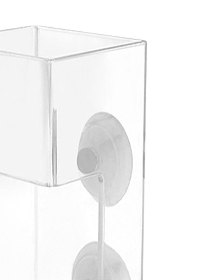 Leefasy Fish Feeder Acrylic Worm Feeder Artemia Clear Floating Fish Tank Dish Tray Shrimp Feeder Dwarf Shrimp Golden Fish Betta Fish, Cuboid - Image 5