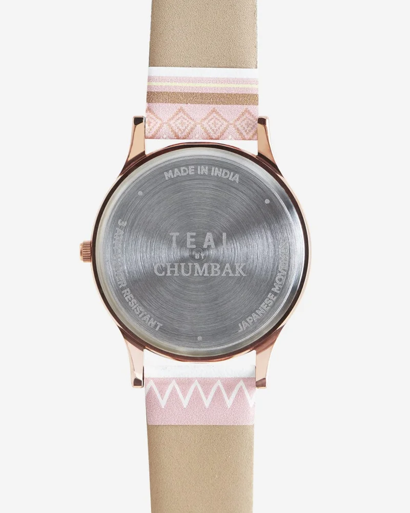 Chumbak  TEAL by Chumbak Ombre Aztec Watch-Peach for Women | Best Price UAE