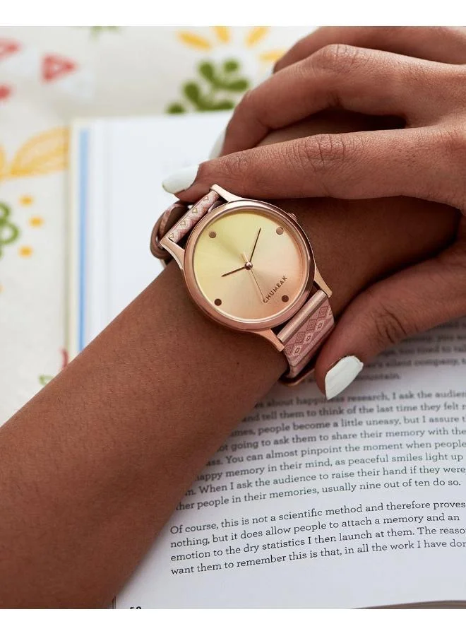 Ombre Aztec Watch-Peach