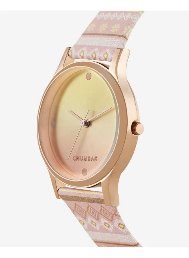 Chumbak  TEAL by Chumbak Ombre Aztec Watch-Peach for Women | Best Price UAE