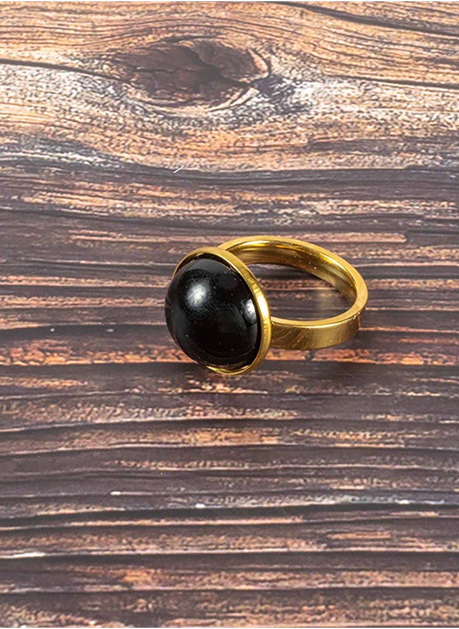 Stainless Steel Golden Ring with Black Stone Size 18 - pzsku/ZBE5A961B6D4F77C5F3E0Z/45/_/1737287657/89cd70f0-13d6-4057-84a9-28b6f07dc1ea