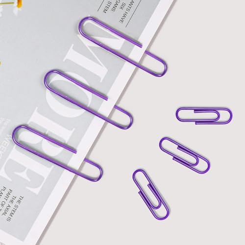 Vinaco Purple Jumbo Paper Clips, 100 Pack, 2 Inch (50 mm), Durable & Rust Resistant, Great for Office, School and Personal Use - Image 5