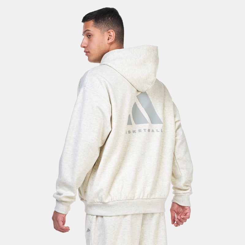 Adidas Logo Basketball Fleece Hoodie - Image 3