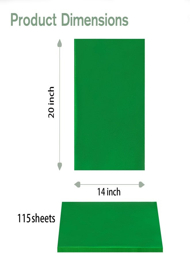 Simetufy Green Tissue Paper for Gift Bags, 115 Sheets of 14 x 20 Inches, Gift Wrapping Tissue Paper Bulk for Crafts, St. Patrick's Day, Christmas, Birthday, Wedding, Easter - Image 3
