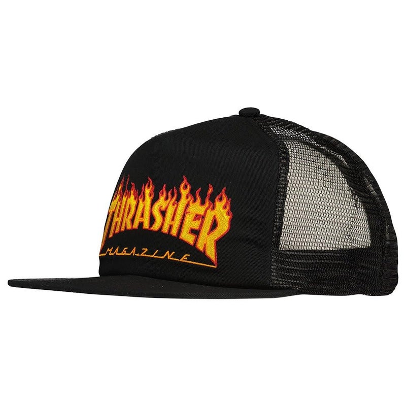 Thrasher Embroidered Flame Logo Hat - Black - Image 3