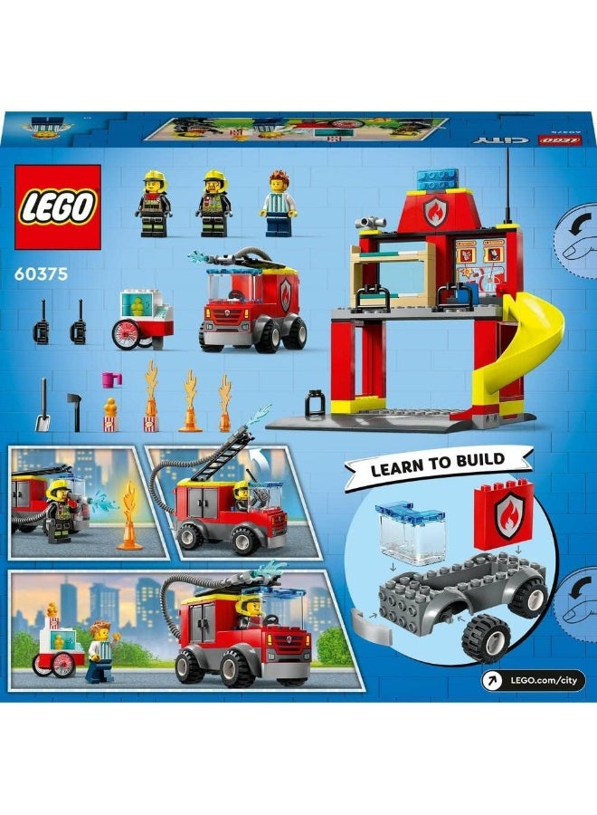 LEGO® City Fire Station and Fire Engine 60375 Building Toy Set (153 Pieces) - Image 4