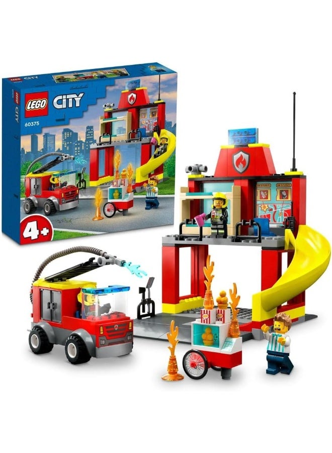 LEGO® City Fire Station and Fire Engine 60375 Building Toy Set (153 Pieces) - Image 5