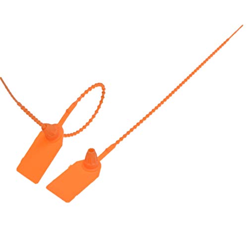 XF-Vel Plastic Security Seals 9.84“ Tamper Proof Self Locking Security Tags Pull-Tite Signage Ties Numbered Orange Pack of 100 PCS - Image 4