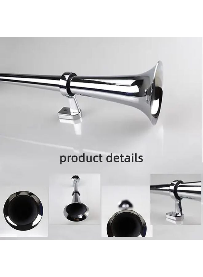 كمبرسور الفضة بوق أنبوب طويل 12 فولت للشاحنات وسيارات الدفع الرباعي والقوارب تصميم متين مع توصيل مباشر - Image 4