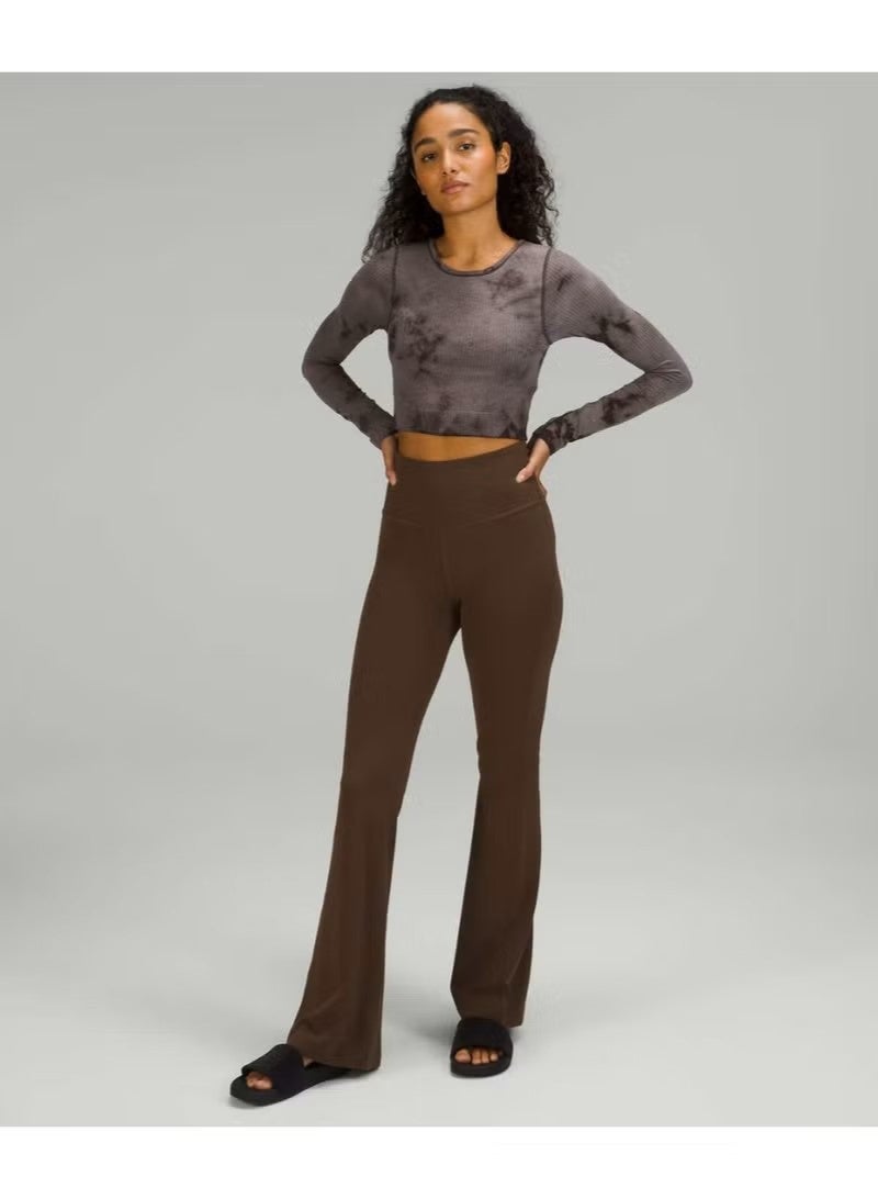 لولوليمون lululemon Groove النساء عالية الخصر فلير بنطلون نشط -معزول القماش الدافئ، ملائمة المثالية لليوغا، التمرين واللباس العادي، الراحة الممتازة والأسلوب - Image 3
