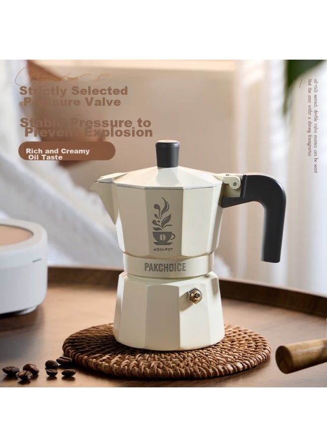 Pakchoice Moka Pot With Dual Valves, Home Italian-style Dual-valve Moka Pot, Small Electric Ceramic Stove Pour-over Coffee Maker Set - Image 2