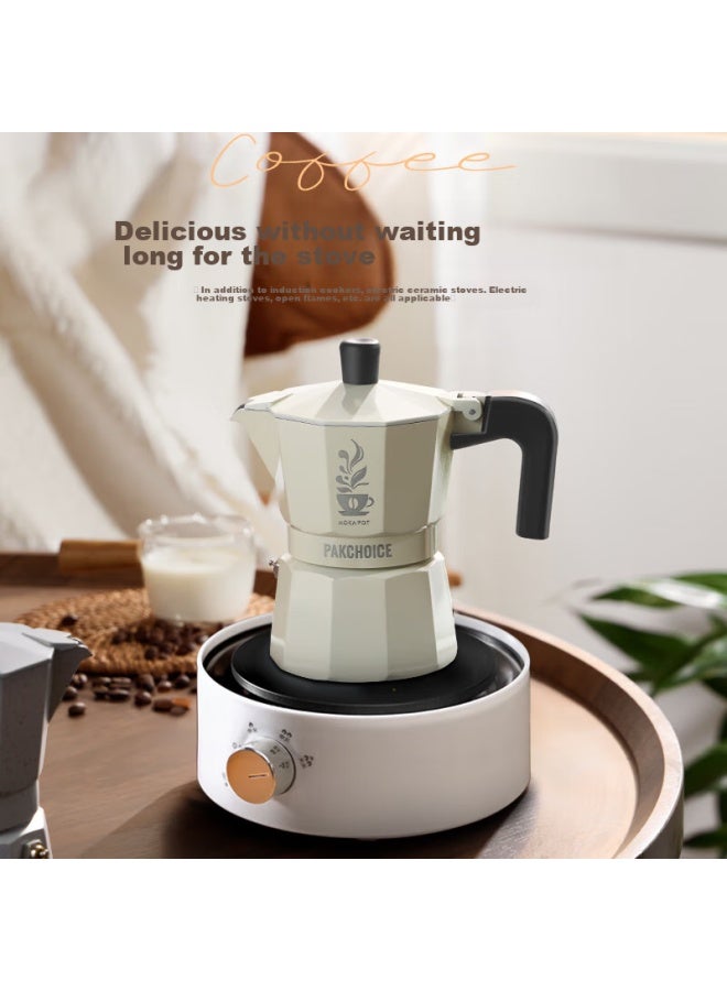 Pakchoice Moka Pot With Dual Valves, Home Italian-style Dual-valve Moka Pot, Small Electric Ceramic Stove Pour-over Coffee Maker Set - Image 1